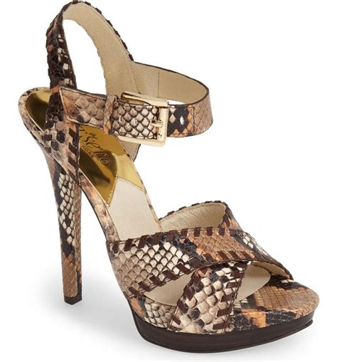 michael kors snakeskin ankle boots|snake embossed leather sandals.